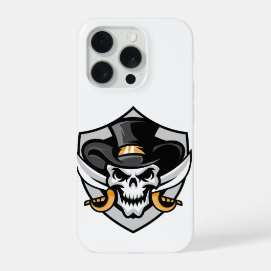 Skull Cowboy iPhone 15 Pro Case  Hülle (Rückseite)