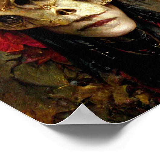 Skull Creature Dark Fantasy Art Poster (Ecke)