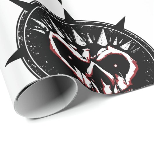 Skull Creep Geschenkpapier (Rolleneckpunkt)