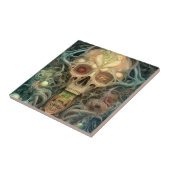 Skull Creepy Surreal Horror Art Fliese (Seite)