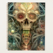 Skull Creepy Surreal Horror Art Planer (Vorderseite)
