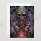 Skull Creepy Surreal Horror Art Postkarte (Vorne/Hinten)