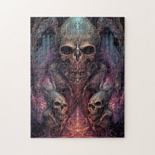 Skull Creepy Surreal Horror Art Puzzle