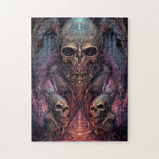 Skull Creepy Surreal Horror Art Puzzle (Vertikal)