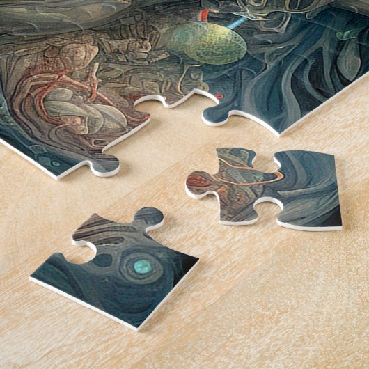 Skull Creepy Surreal Horror Art Puzzle (Seite)