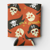 Skull & Cross Bones mit bearbeitetem Text Dosenkühler (Vorderseite)