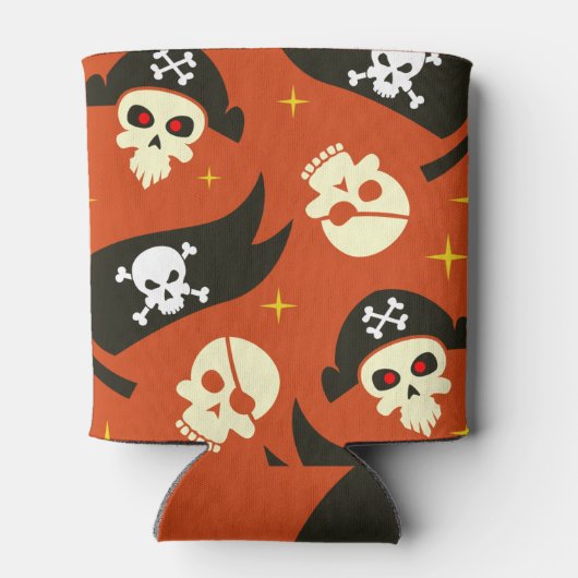 Skull & Cross Bones mit bearbeitetem Text Dosenkühler (Rückseite)