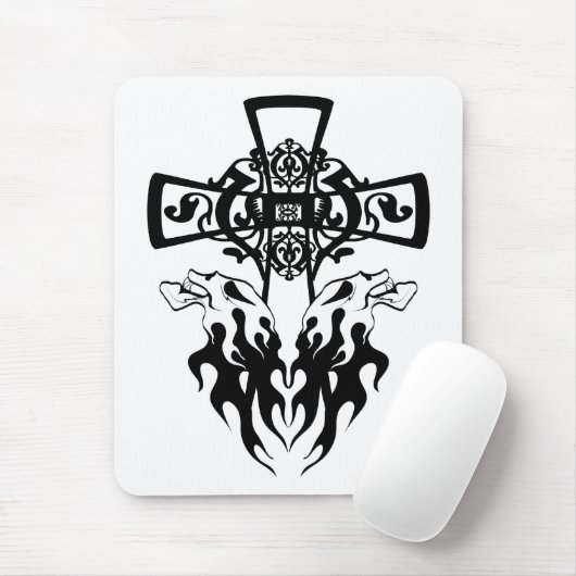 Skull Cross Mousepad (Mit Mouse)