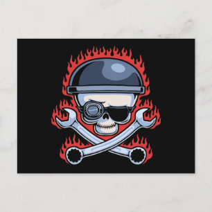 Skull & Cross Wrences Postkarte