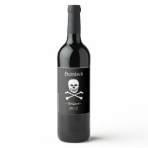 Skull Crossbone Hemlock Anwesen Funny Zuhause Wine