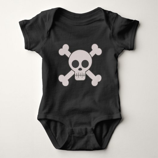 Skull & Crossbones Baby Anzug Baby Bodysuit Baby Strampler (Vorderseite)