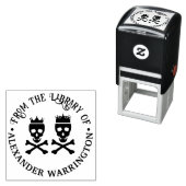 Skull & Crossbones Crowned Couple Library Book Permastempel (Beispiel)