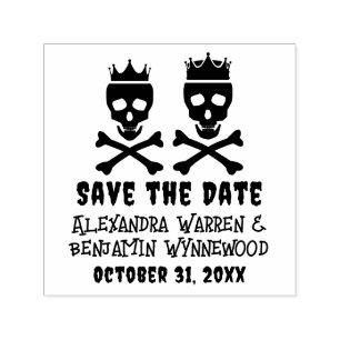 Skull & Crossbones Crownple Save the Date Permastempel