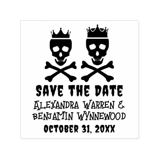 Skull & Crossbones Crownple Save the Date Permastempel (Design)