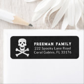 Skull Crossbones Halloween-Adresseetikett (Insitu)