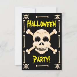 Skull & Crossbones Halloween-Party Einladung