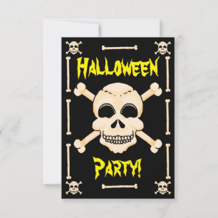 Skull & Crossbones Halloween-Party Einladung