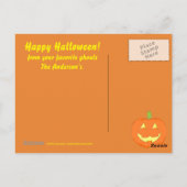 Skull & Crossbones Halloween Postkarte (Rückseite)