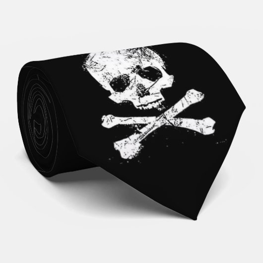 Skull&CrossBones Krawatte (Gerollt)