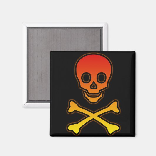 Skull/Crossbones Magnet (Vorderseite/Rückseite)