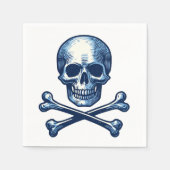 Skull & Crossbones Nautikpapier Napkins Serviette (Vorderseite)
