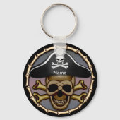 Skull Crossbones Pirate Schlüsselanhänger (Vorderseite)