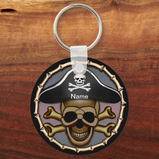 Skull Crossbones Pirate Schlüsselanhänger (Vorderseite)