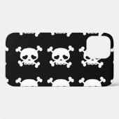 Skull Crossbones: Schwarz-Weiß Muster. Case-Mate iPhone Hülle (Rückseite (Horizontal))