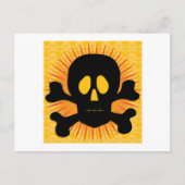 Skull-Crossbones-Silhouette Postkarte (Vorderseite)