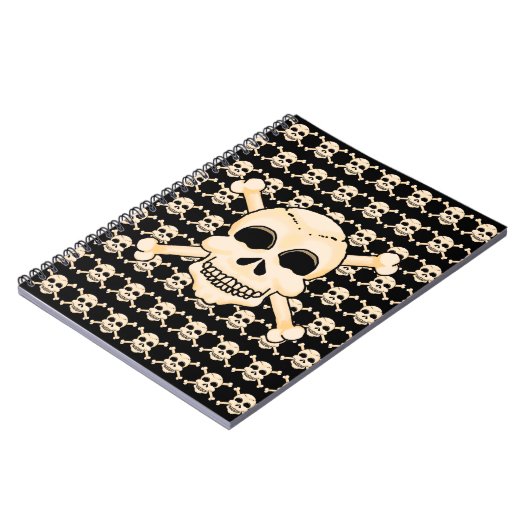 Skull & Crossbones SpiralNotebook Notizblock (Linke Seite)