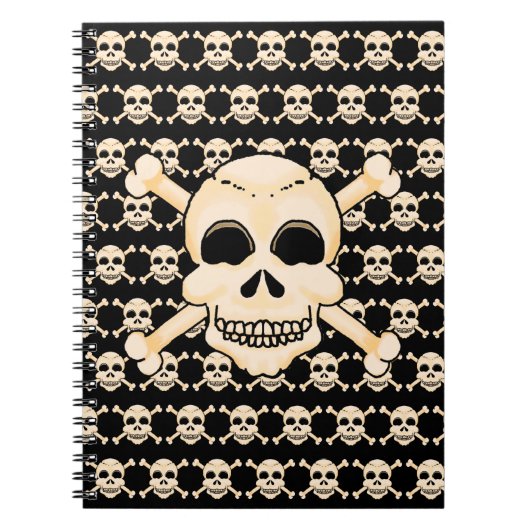 Skull & Crossbones SpiralNotebook Notizblock (Vorderseite)