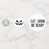 Skull & Crossbones Spooky Halloween Confetti Konfetti (Vorderseiten)