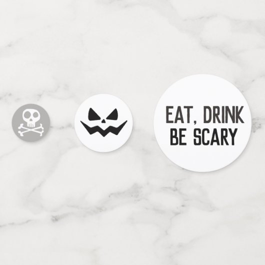 Skull & Crossbones Spooky Halloween Confetti Konfetti (Vorderseiten)