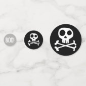 Skull & Crossbones Spooky Halloween Confetti Konfetti (Rückseiten)