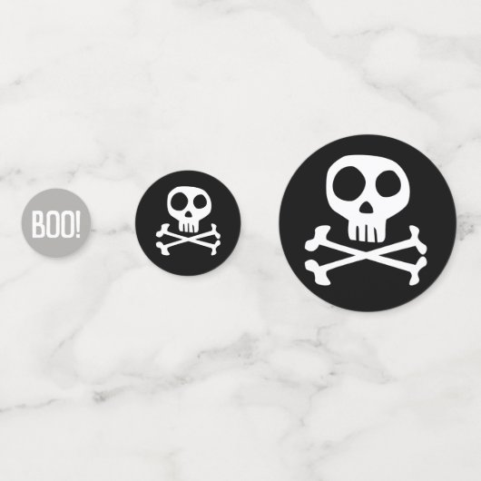 Skull & Crossbones Spooky Halloween Confetti Konfetti (Rückseiten)