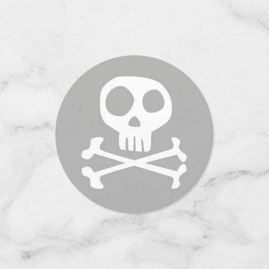 Skull & Crossbones Spooky Halloween Confetti Konfetti (Klein Vorderseite)