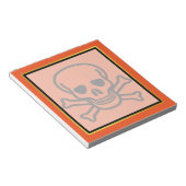 Skull Crossed Bones Halloween Goldboarder Notizblock (angewinkelt)