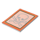 Skull Crossed Bones Halloween Goldboarder Notizblock (Rotiert)