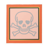 Skull Crossed Bones Halloween Goldboarder Notizblock (Vorderseite)