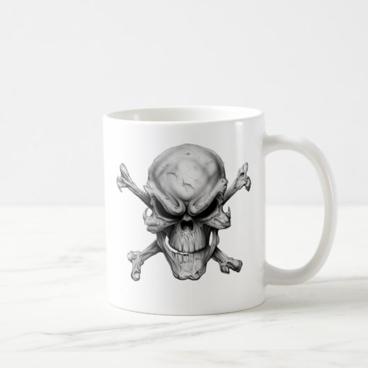 Skull Crossed Mützen Kaffeetasse (Rechts)