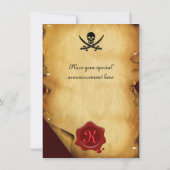 SKULL CROSSED SCHWERTER MONOGRAM Wachs Siegel Perc Ankündigung (Rückseite)