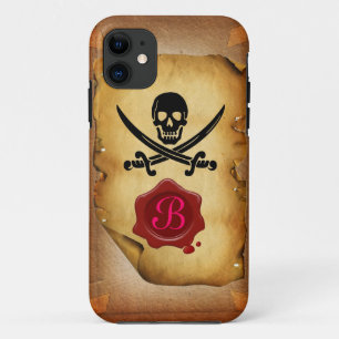 SKULL CROSSED SCHWERTER MONOGRAM Wachs Siegel Perc Case-Mate iPhone Hülle