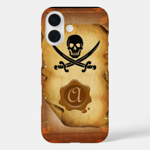 SKULL CROSSED SCHWERTER MONOGRAM Wachs Siegel Perc iPhone 16 Hülle