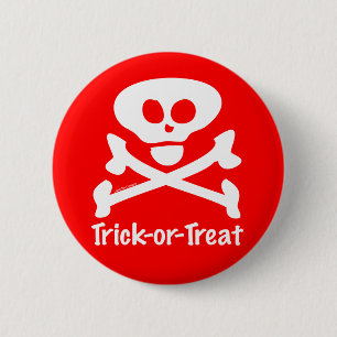 Skull-Crossones für Trick oder Leckerei Button