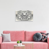 Skull Crossszythes Leinwanddruck (Insitu (Wohnzimmer))