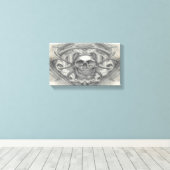 Skull Crossszythes Leinwanddruck (Insitu (Holzboden))