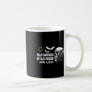 Skull Crow Hallo Dunkelheit Mein alter Freund Sola Kaffeetasse
