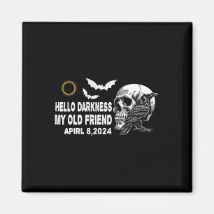 Skull Crow Hallo Dunkelheit Mein alter Freund Sola Magnet