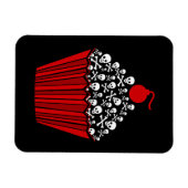 Skull Cupcake Magnet (Horizontal)