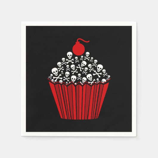 Skull Cupcake Serviette (Vorderseite)